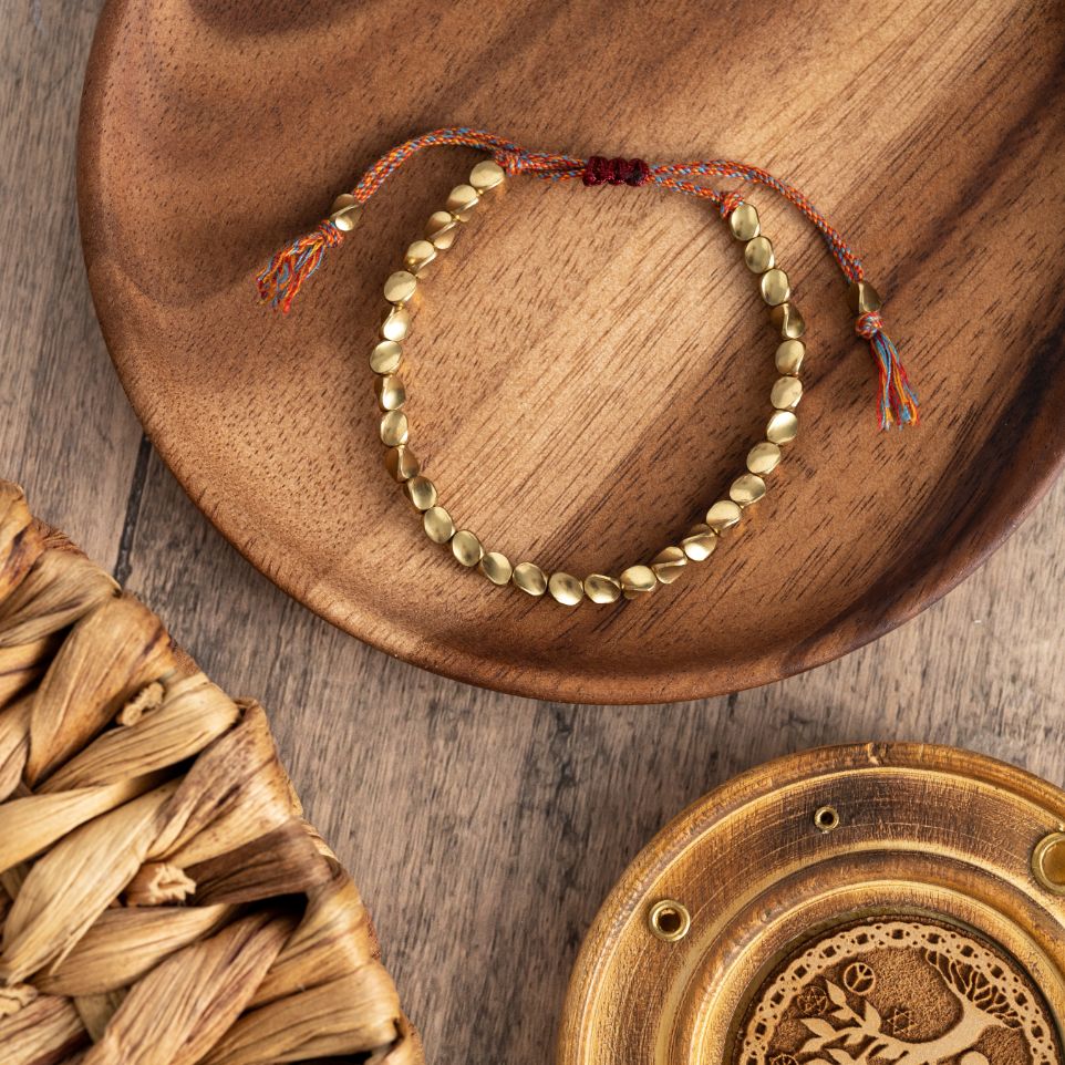 Geluksarmband - Goudkleurige Tibetaanse Armband