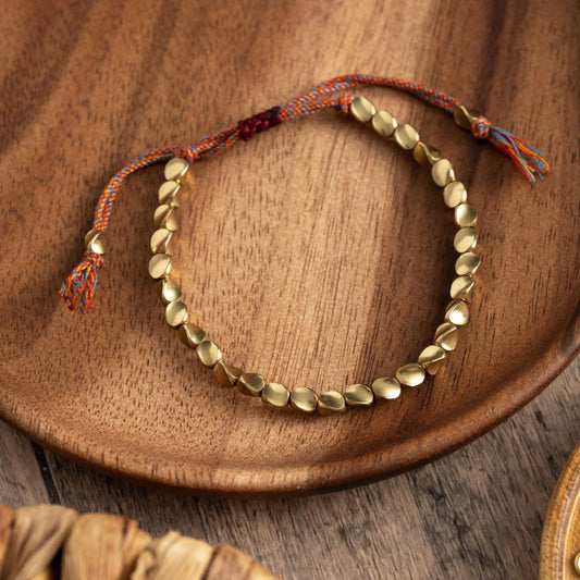 Geluksarmband - Goudkleurige Tibetaanse Armband