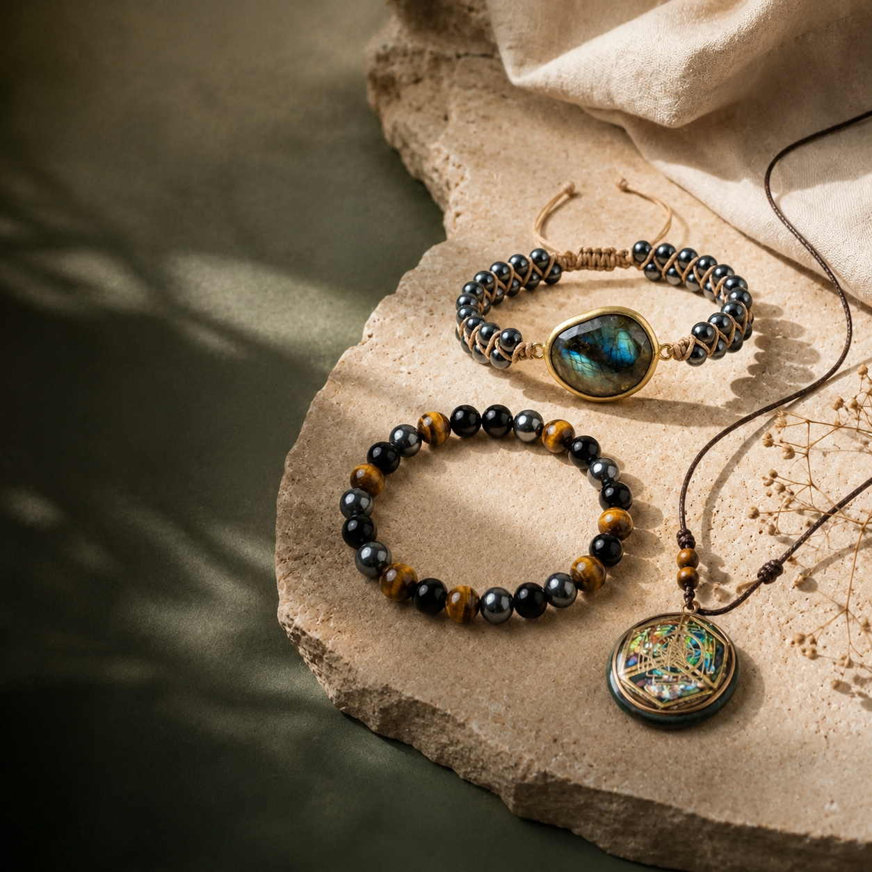 Lamate gemstone jewelry