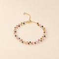 Everyday Stack | Rainbow Tourmaline Chain Bracelet