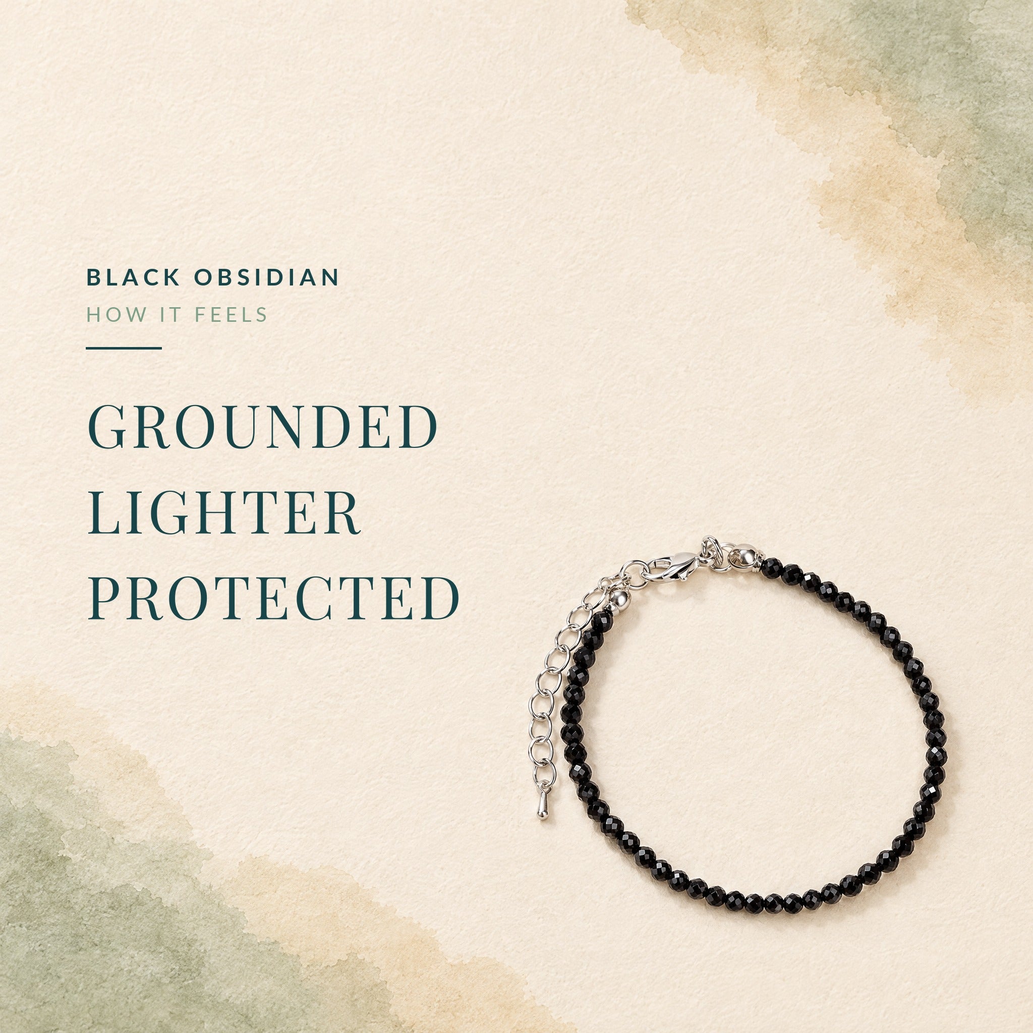 Black obsidian, how it feels: grounded, lighter, protected